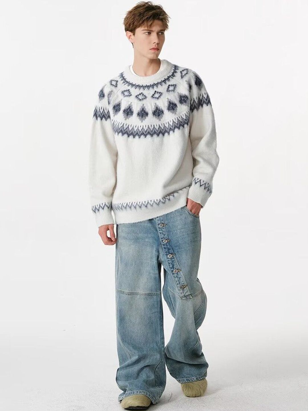 Mast & Harbour Men Fair Isle Pullover-picture-49