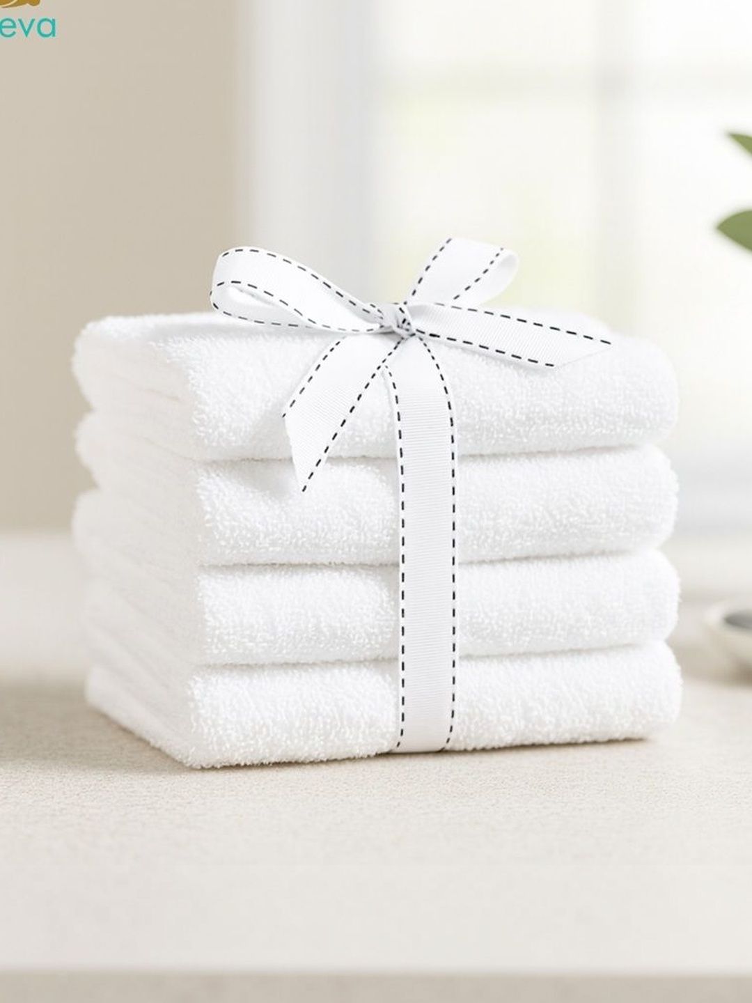 Creeva 4Pcs White Pure Cotton Quick-Absorbent Anti-Odour 600-GSM Face Towels-picture-28