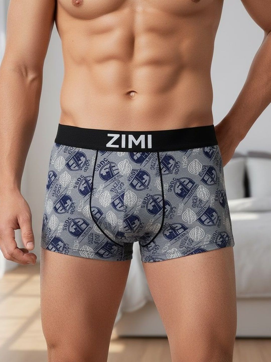 ZIMI LIFESTYLE Printed Mid Rise Trunk-picture-45