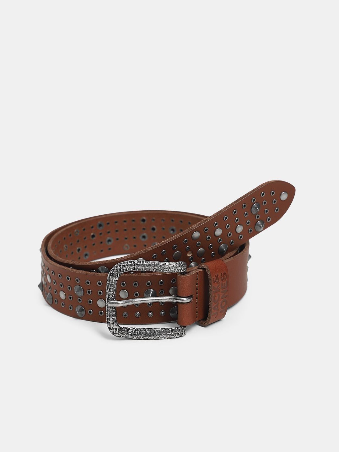 Jack & Jones Men Embellished Leather Belt-image-2