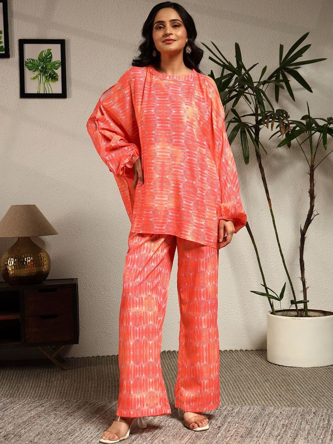 LERIYA FASHION Printed Round Neck Top & Trousers Co-Ords-picture-39