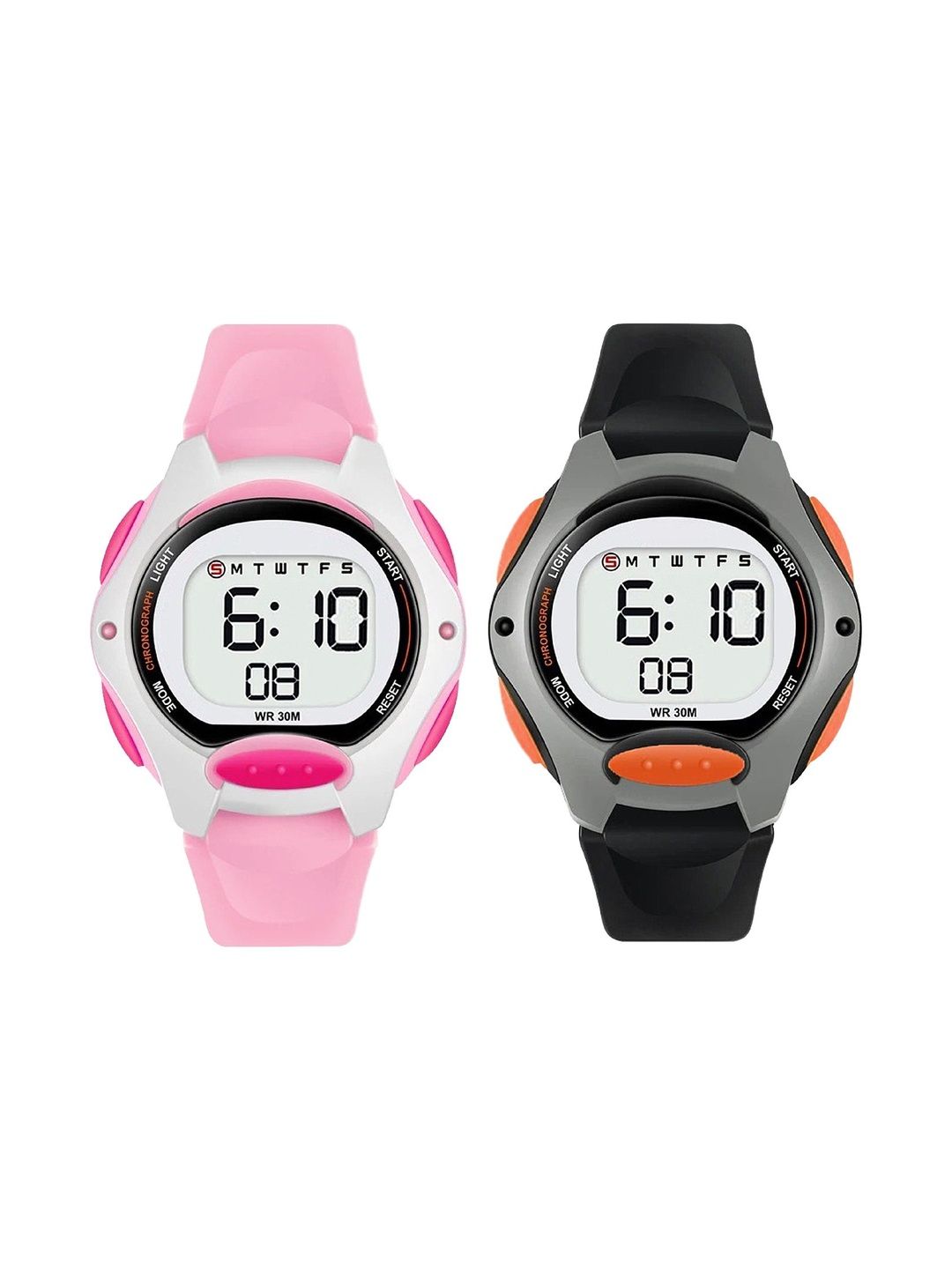 KIDSUN Unisex Kids Dial & Straps Digital Multi Function Watch 8001_COMBO_PINK_BLKORG-picture-37