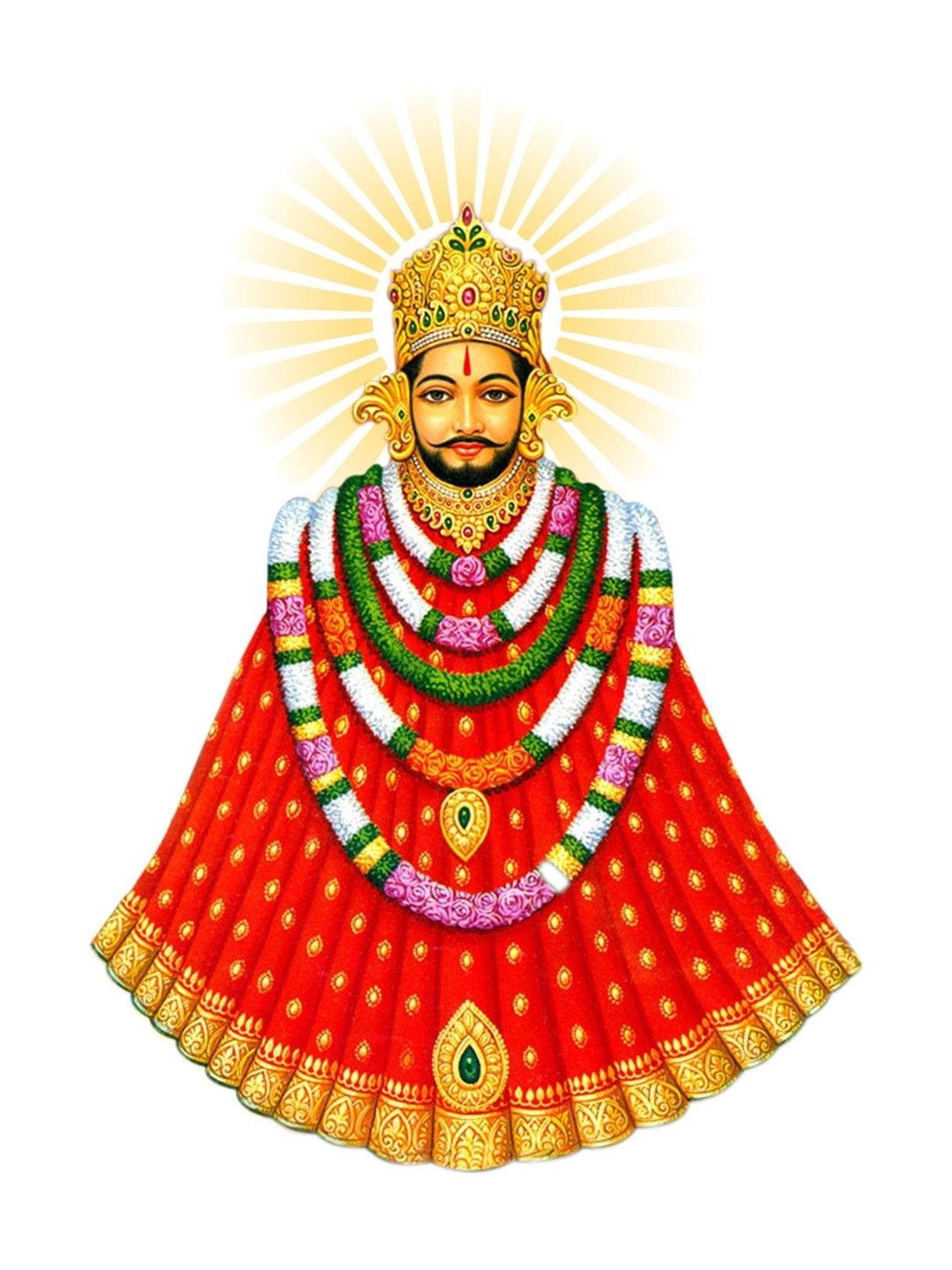 Sai Designs Red & Yellow Shri Khatu Shyam Ji Printed Paper Decals and Stickers-image-10