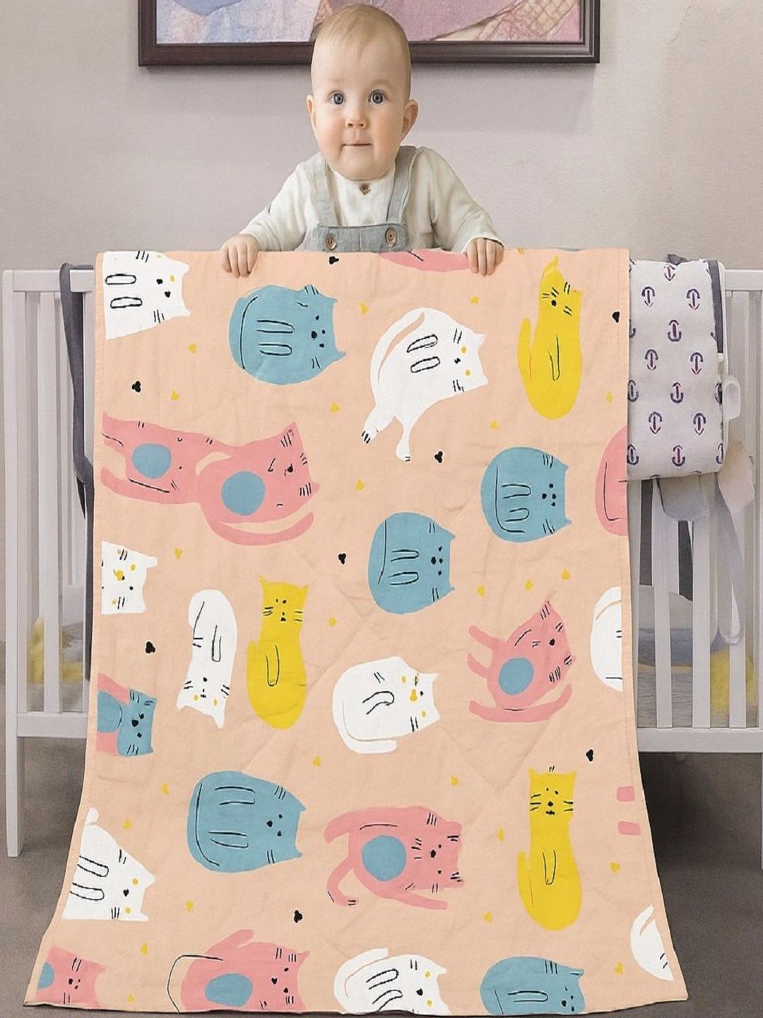 RRC Beige Cartoon Characters Microfiber Mild Winter 150 GSM Comforter-picture-31