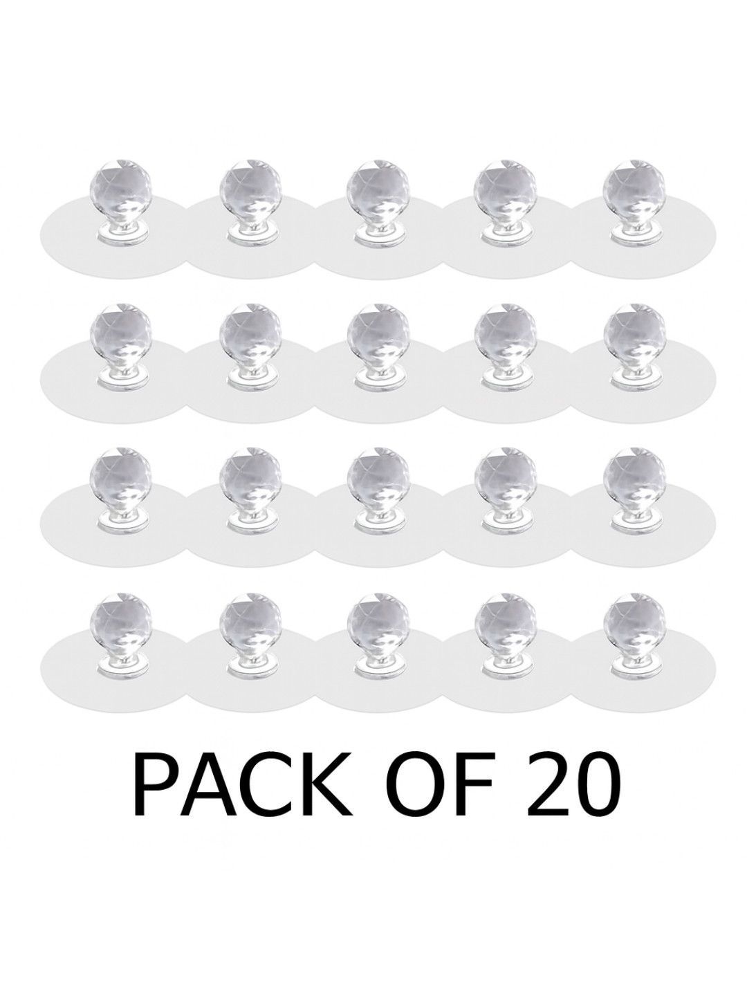 DeoDap 20Pcs Transparent Cabinet Drawer Knobs-picture-40