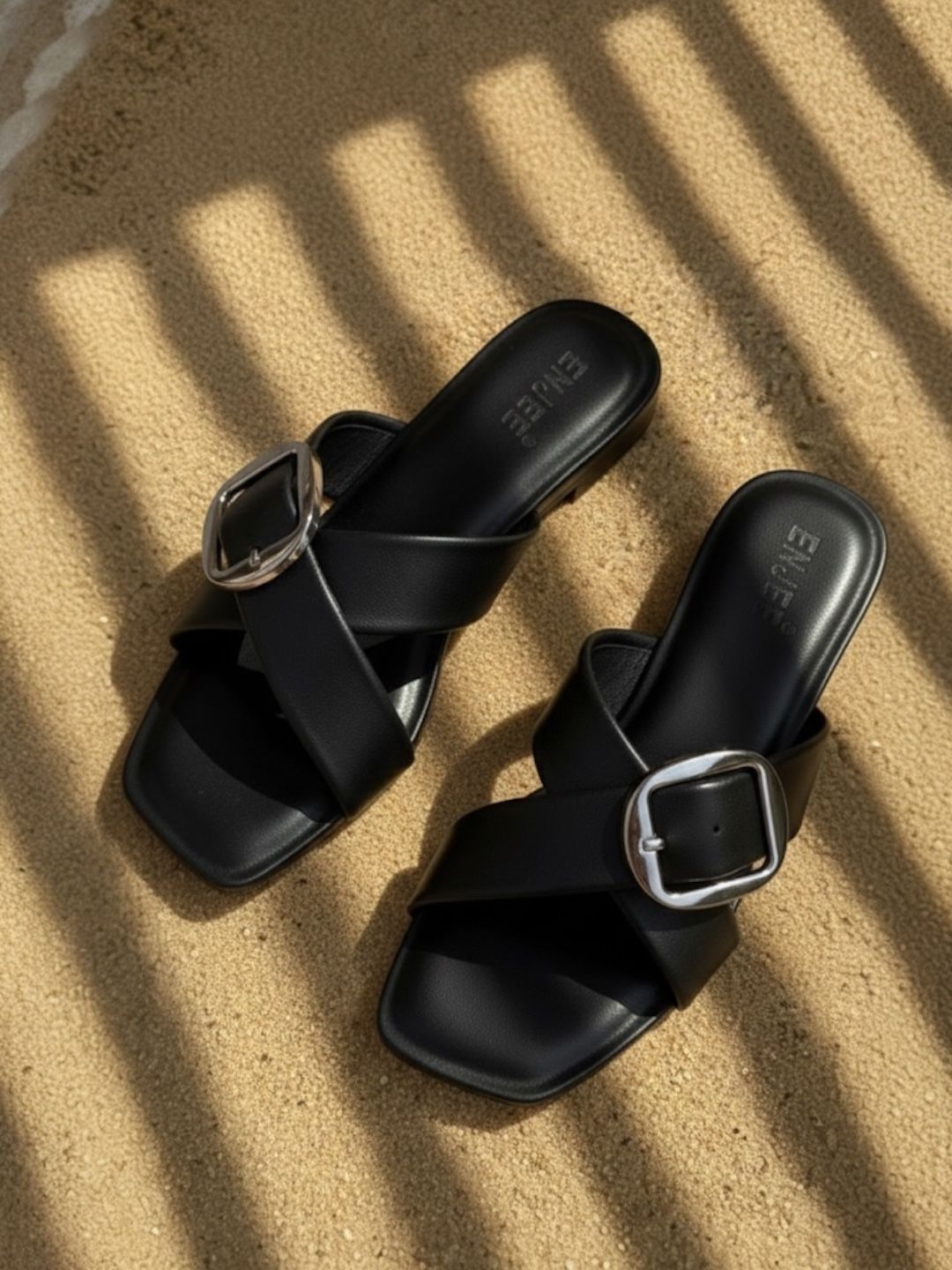 Enjee Women Open Toe Flats with Buckles-picture-29