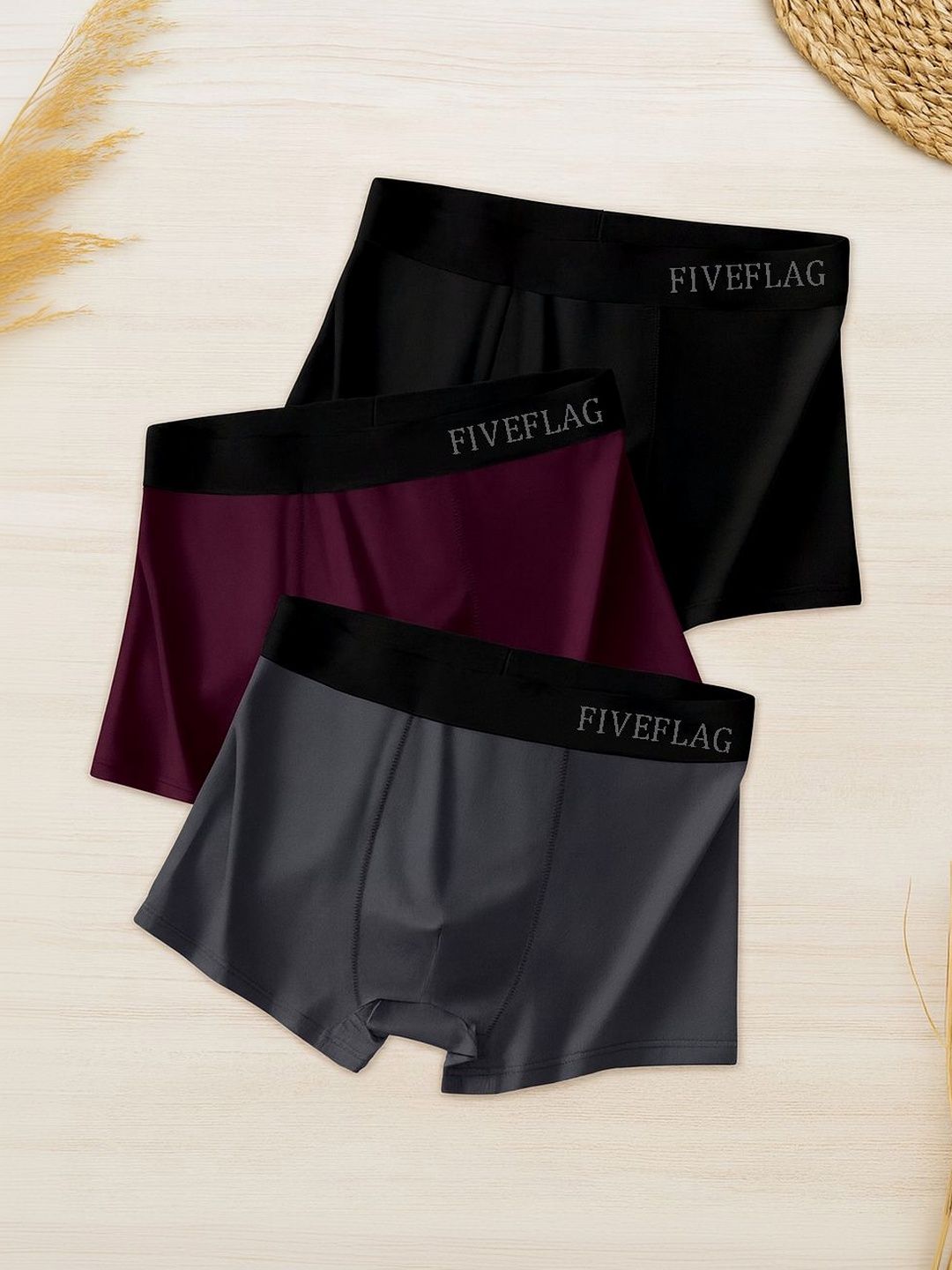 FiveFlag Pack of 3 Mid Rise Long Trunk-picture-14