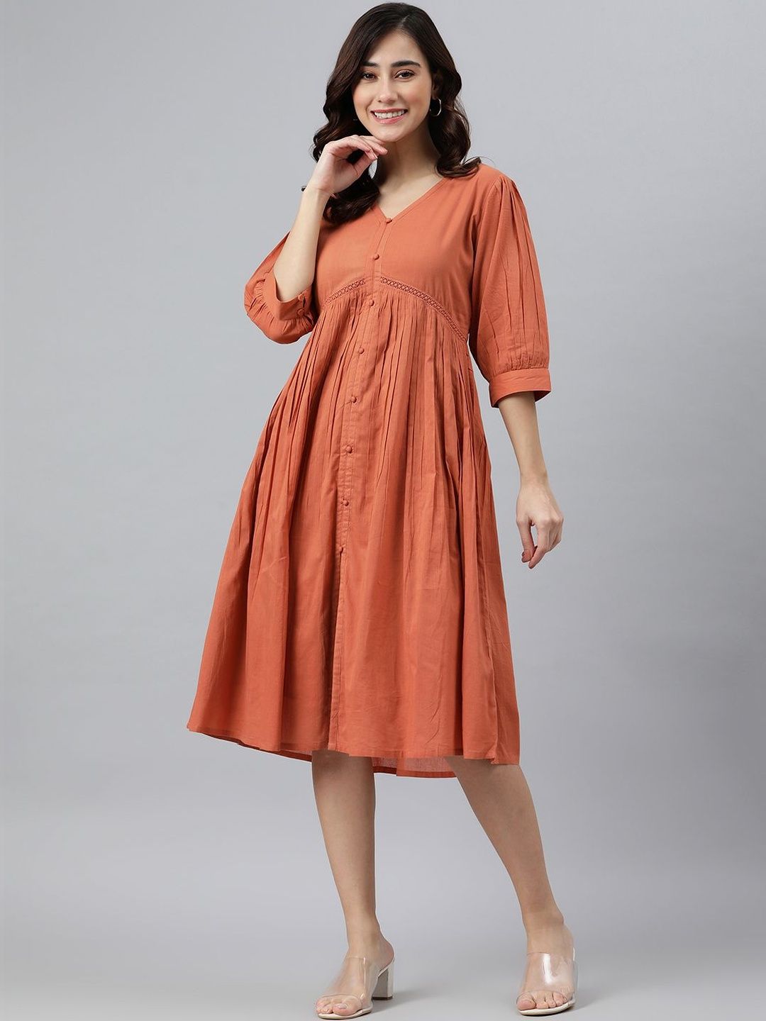 THREAD BOX Fit & Flare Midi Dress-picture-30