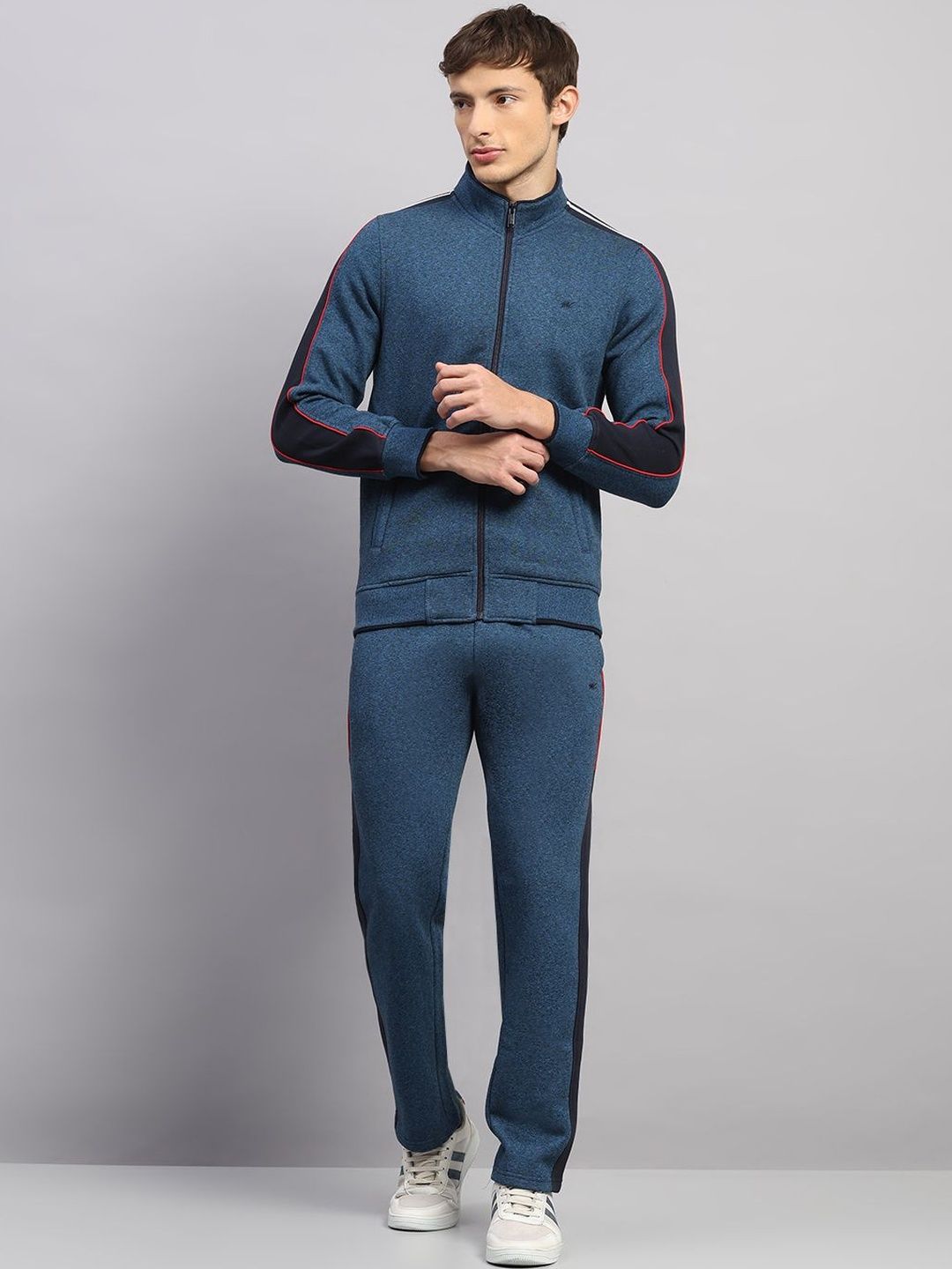 Monte Carlo Men Colourblocked Mock Collar Tracksuit-image-34