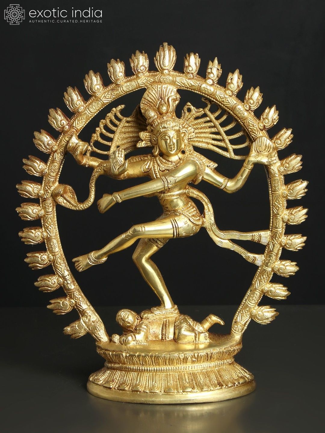 Exotic India Gold-Toned Religious Figurine Showpiece-picture-25