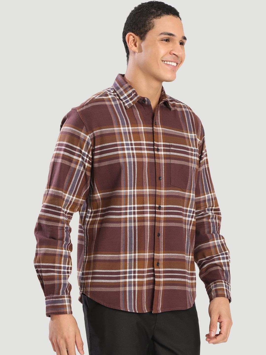 Bene Kleed Men Tartan Checks Checked Casual Shirt-picture-10