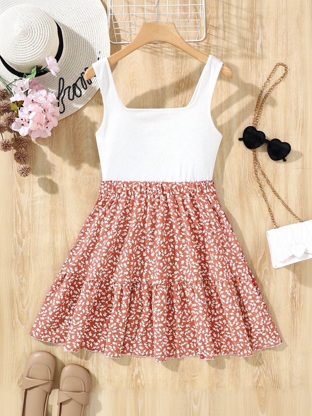 YK Floral Print Formal Fit & Flare Dress-picture-44