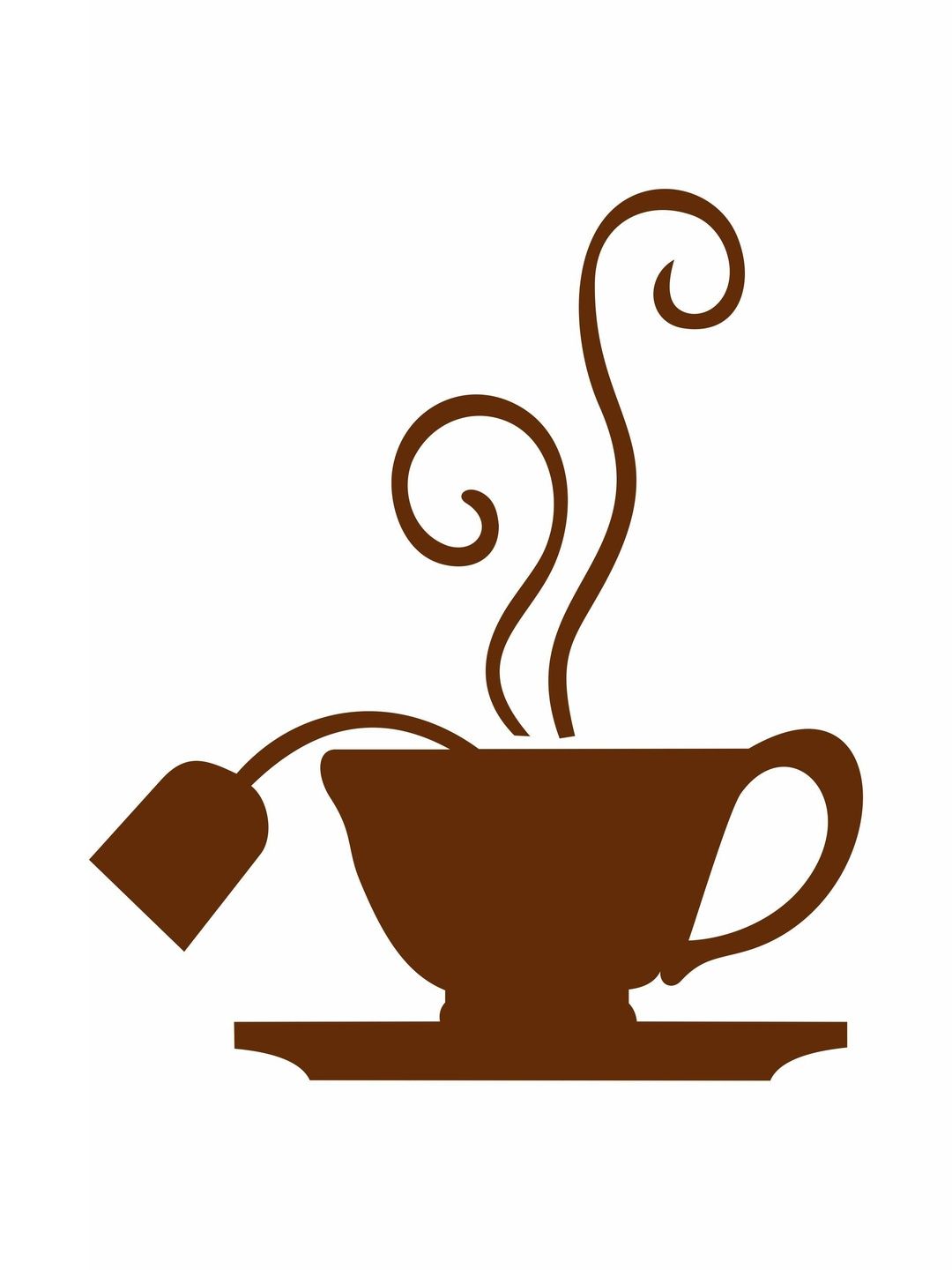 Sai Designs Brown Tea Mug Printed Self-Adhesive Wall Stickers-picture-34