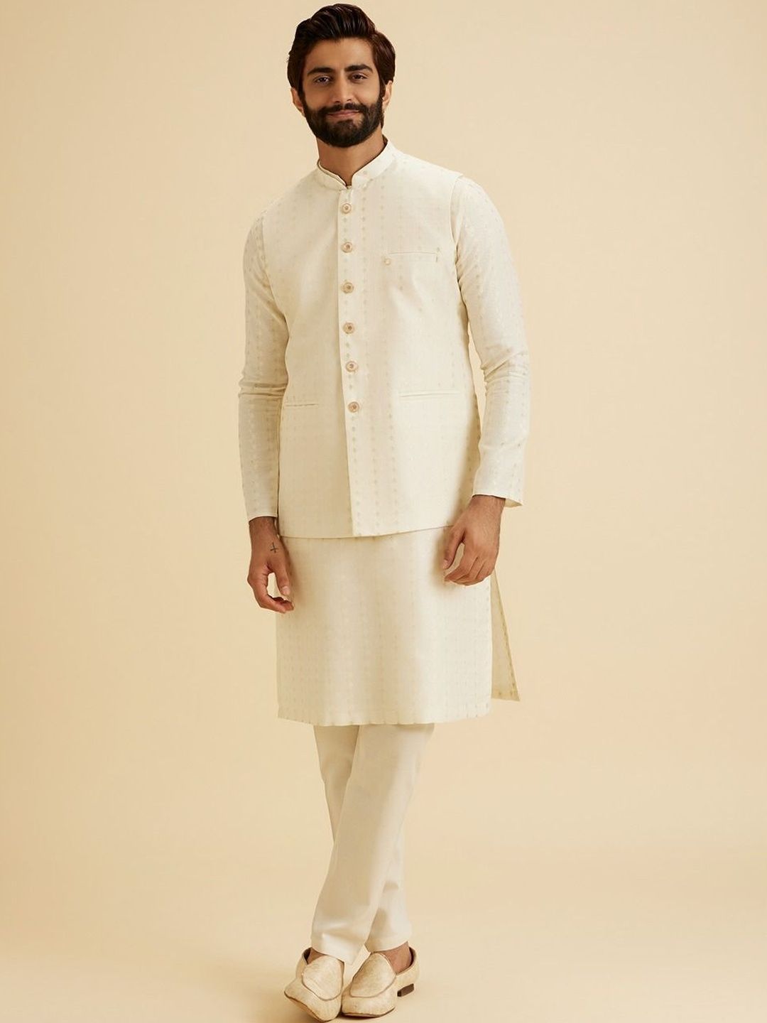 Manyavar Mandarin Collar Nehru Jackets-picture-35