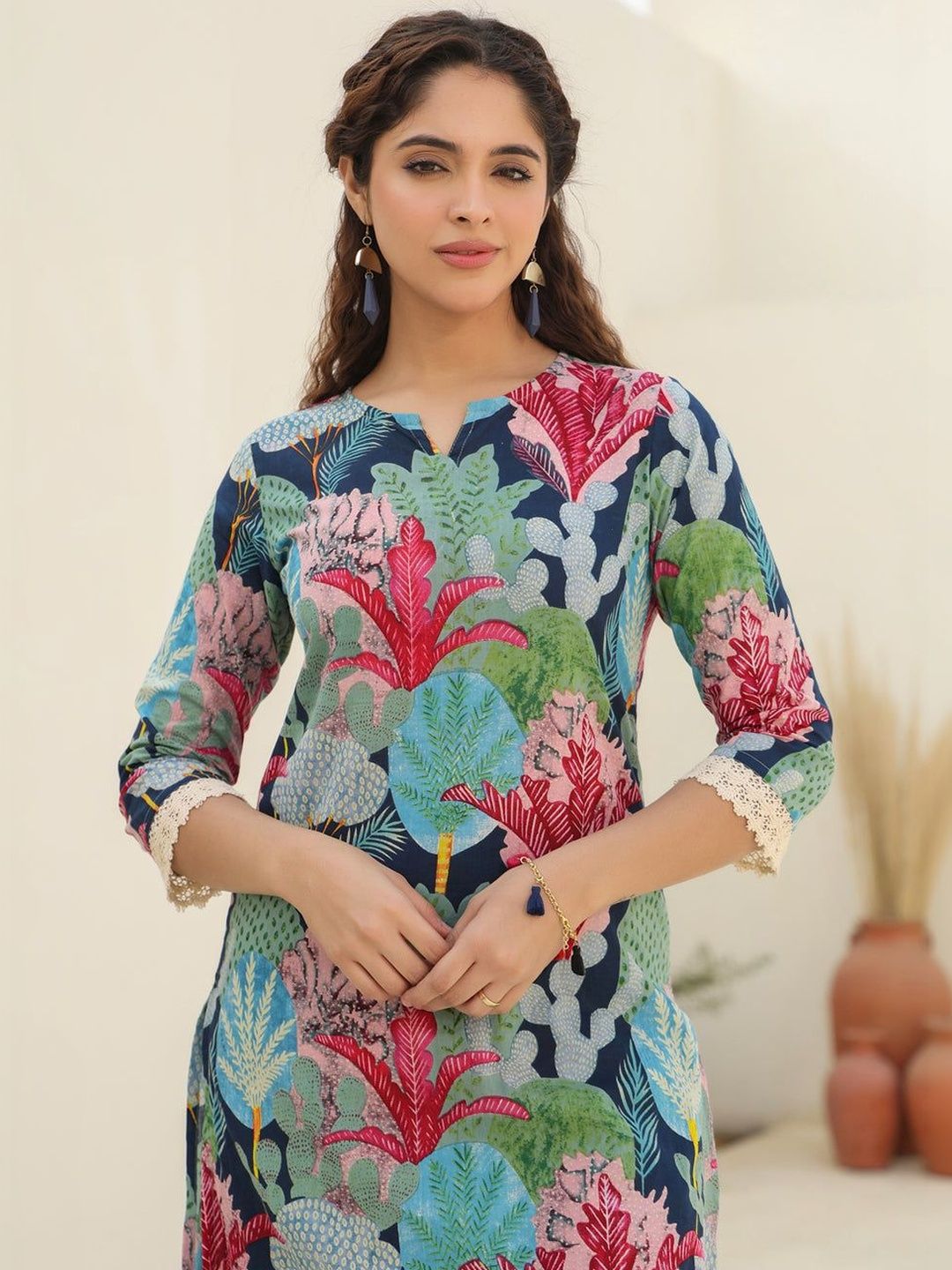 LERIYA FASHION Printed Boat Neck Tunic & Trousers Co-Ords-picture-18