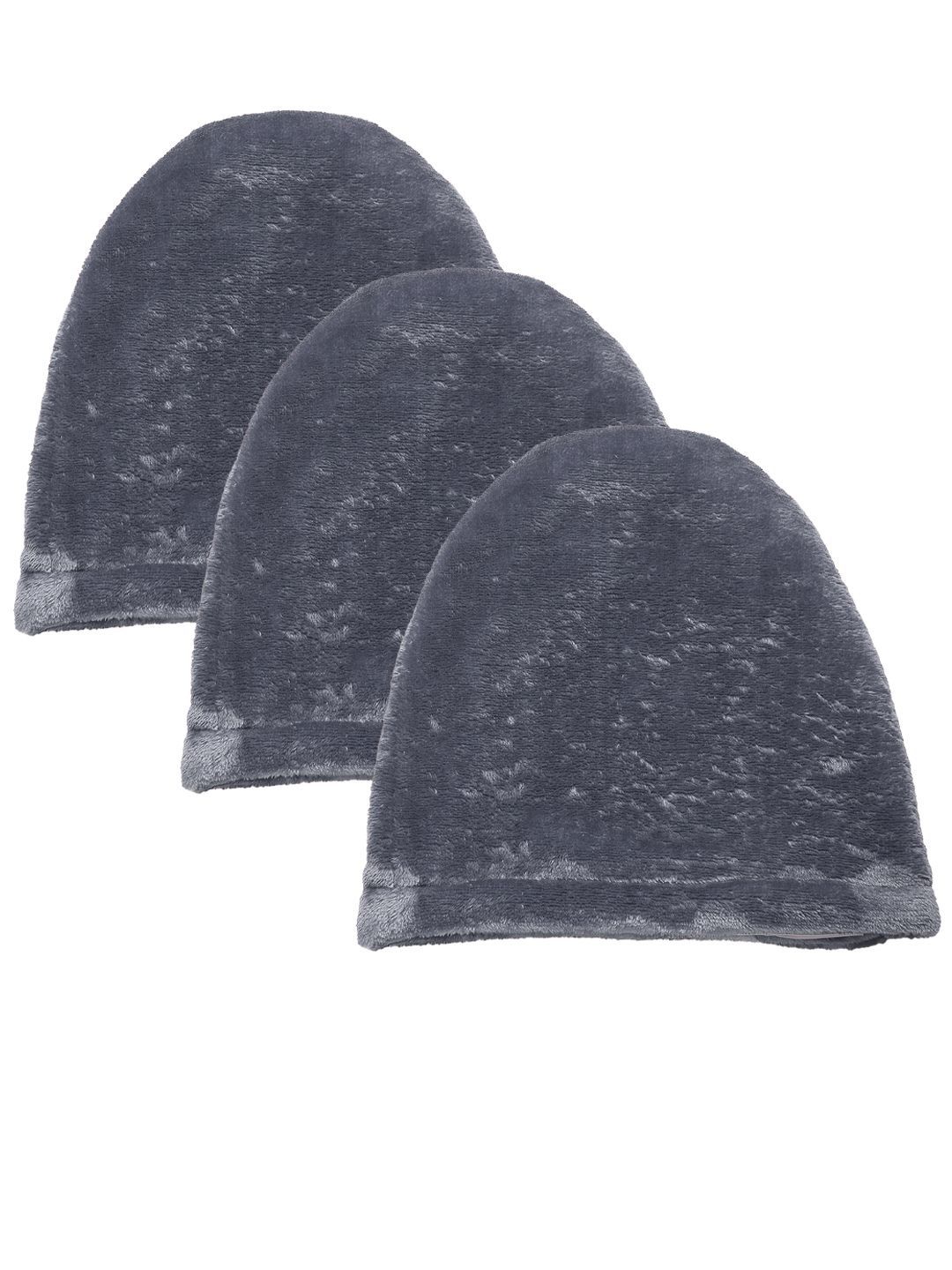 KLOTTHE Girls Pack Of 3 Woolen Beanie Caps-picture-30