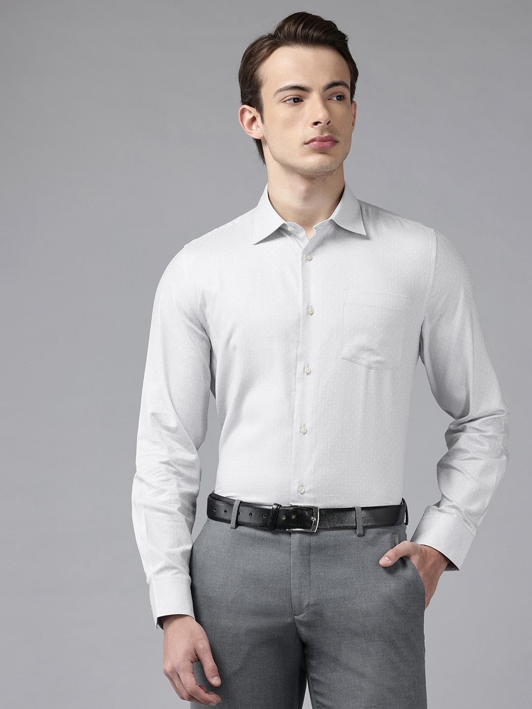 Blackberrys Micro Ditsy Slim Fit Pure Cotton Casual Shirt-picture-20