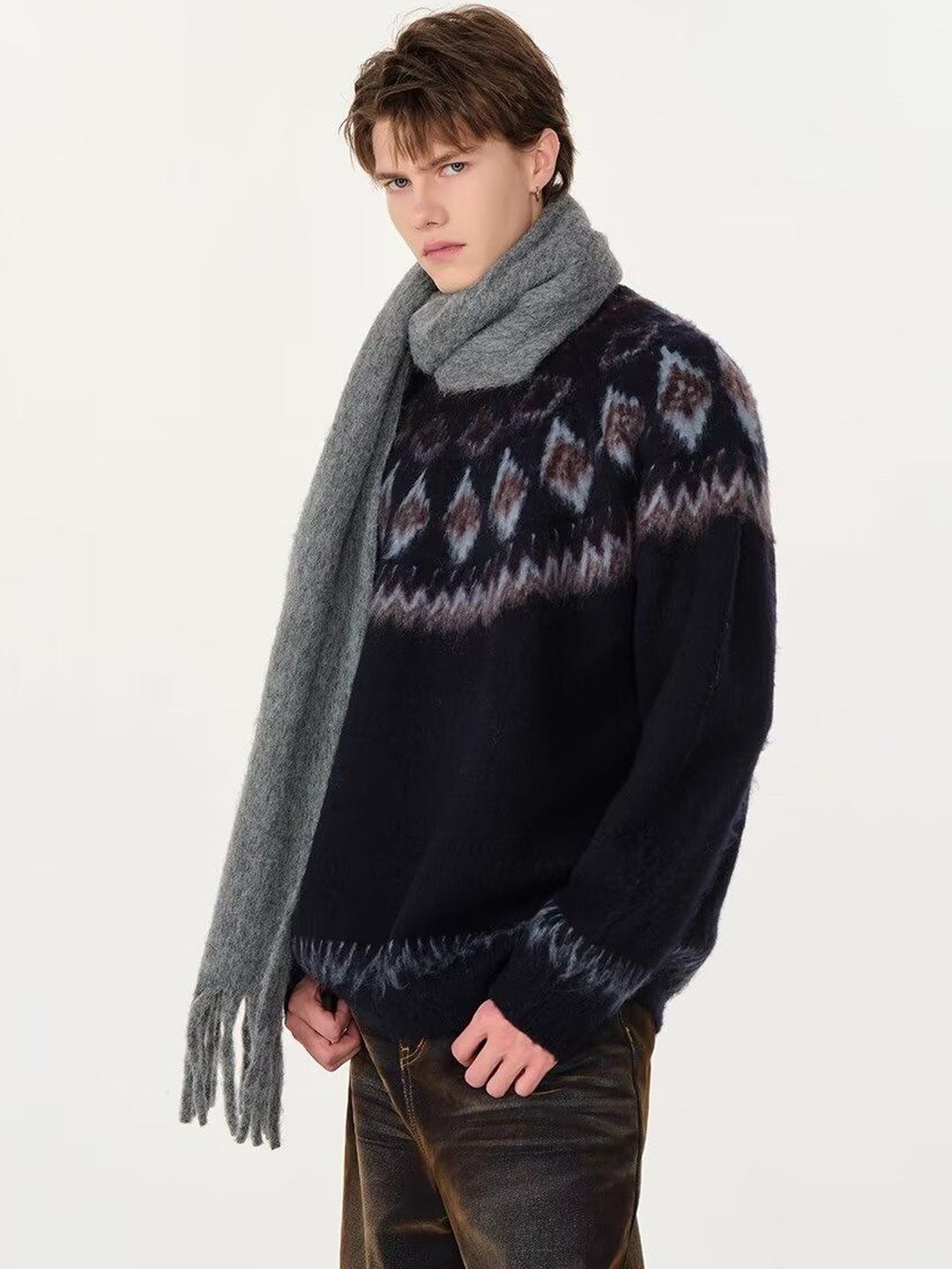 Mast & Harbour Men Fair Isle Pullover-picture-54