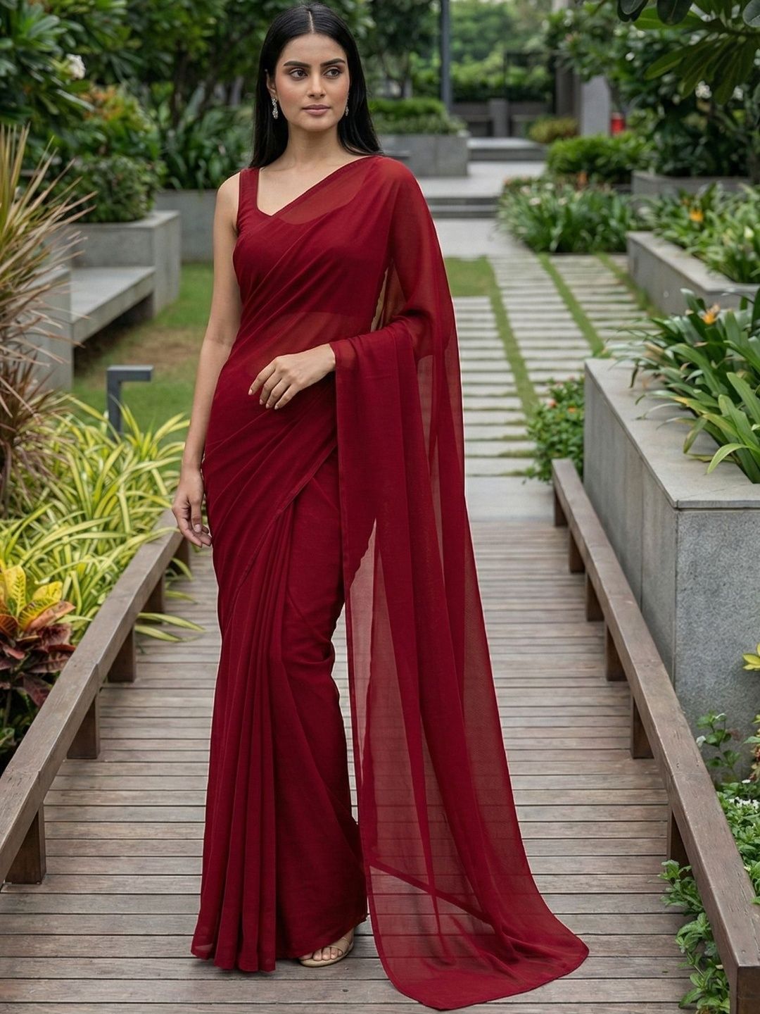 Moda Rapido Poly Georgette Saree-picture-10