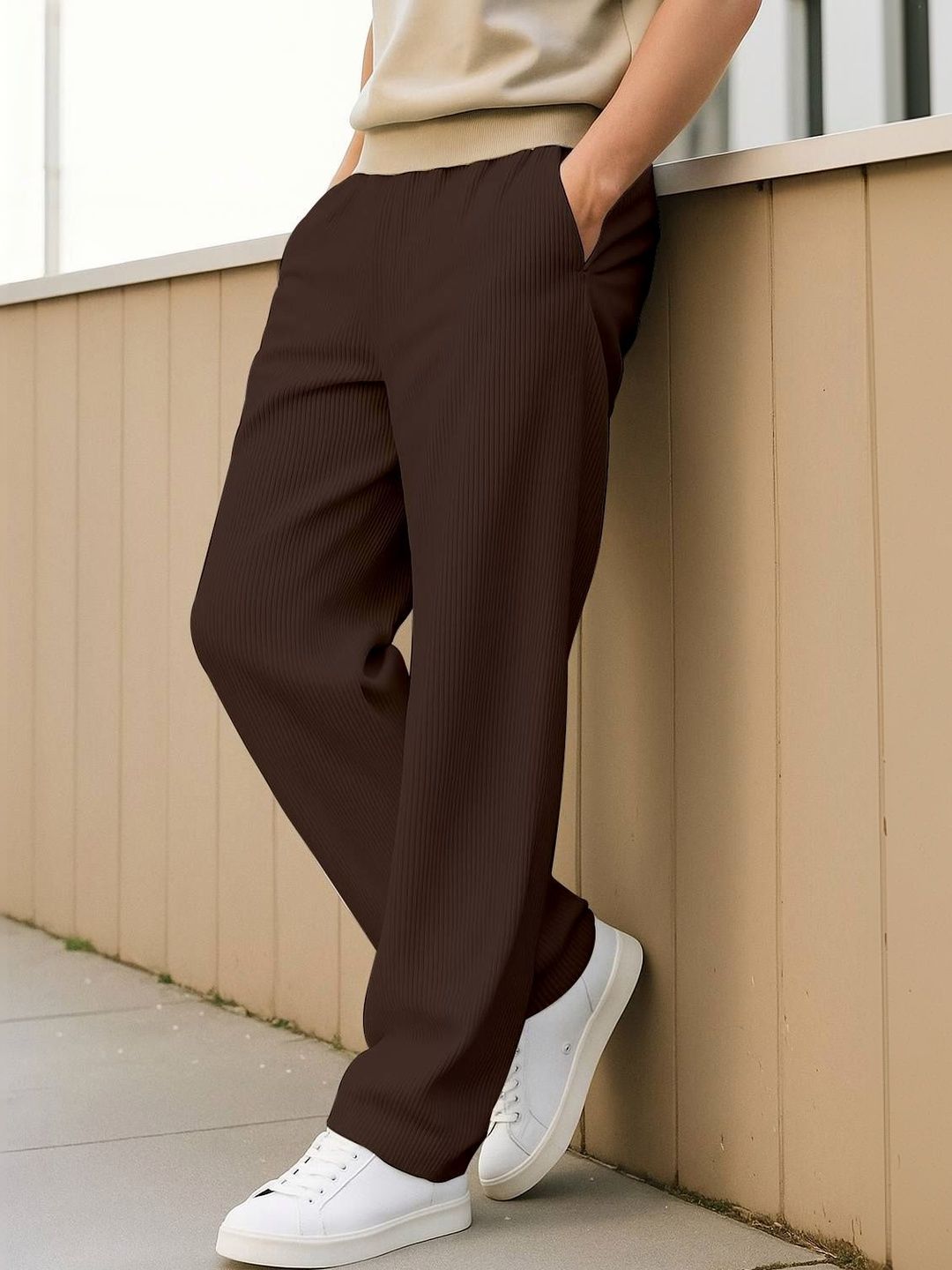 Moda Rapido Men Relaxed Straight Leg Corduroy Trousers-picture-37