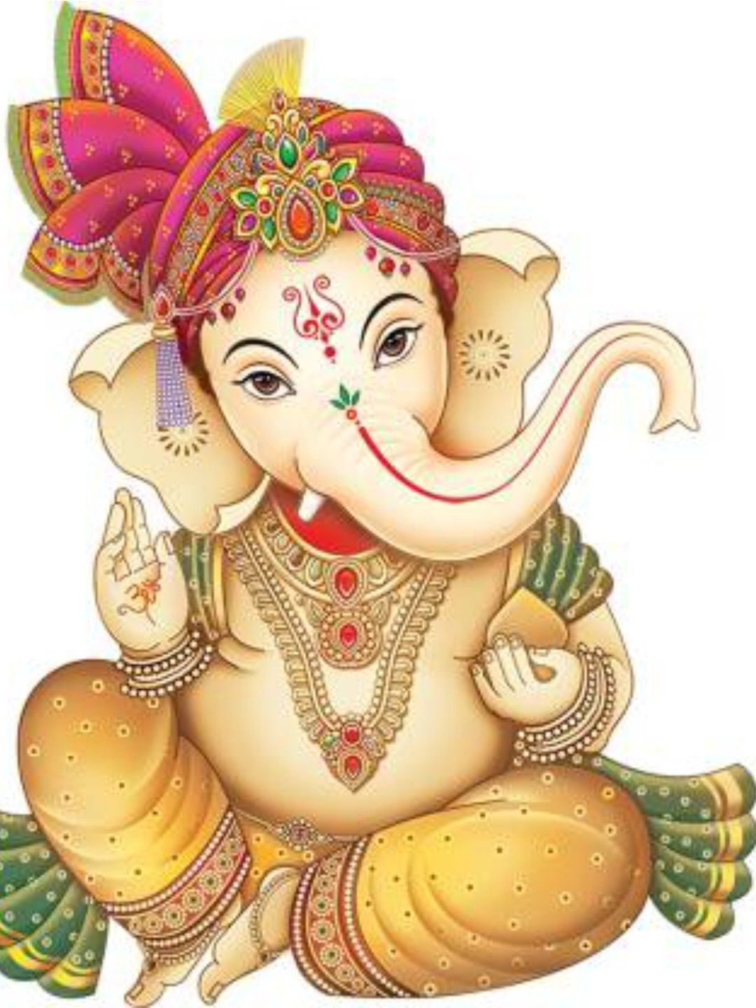 Sai Designs Yellow & Pink Ganesha Adhesive Wall Sticker-picture-16