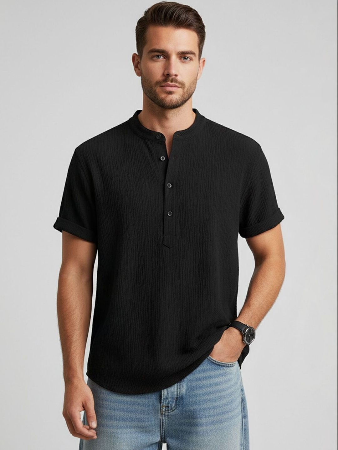 Color Bucket Men Patchwork Kurta-picture-23