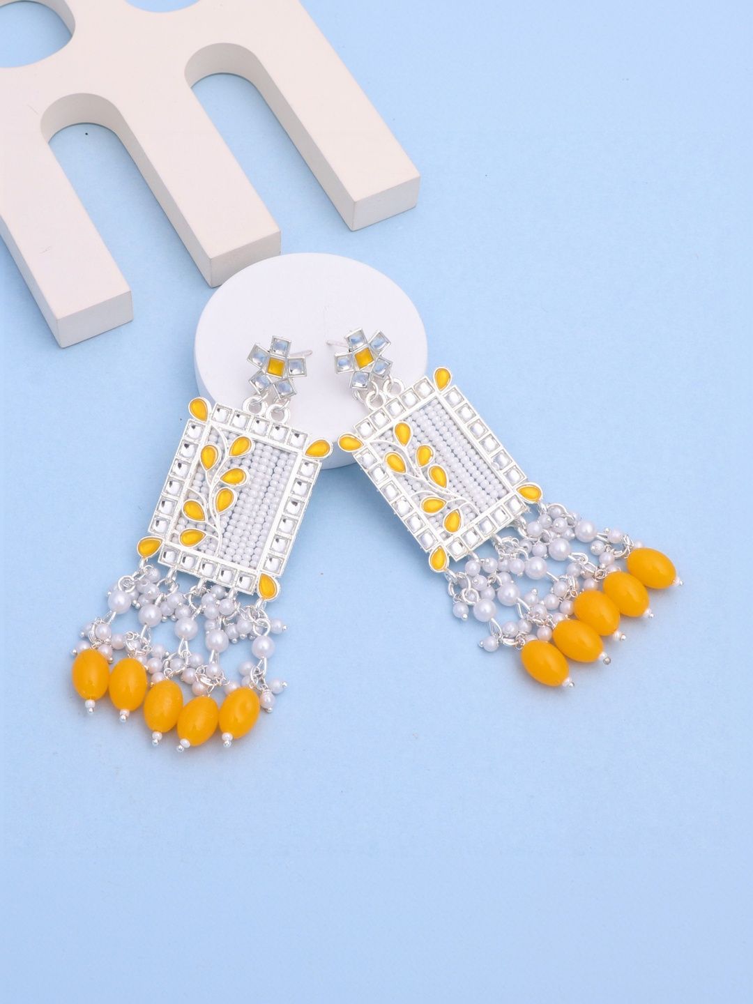 SHREYA FASHION Geometric Drop Earrings-picture-12