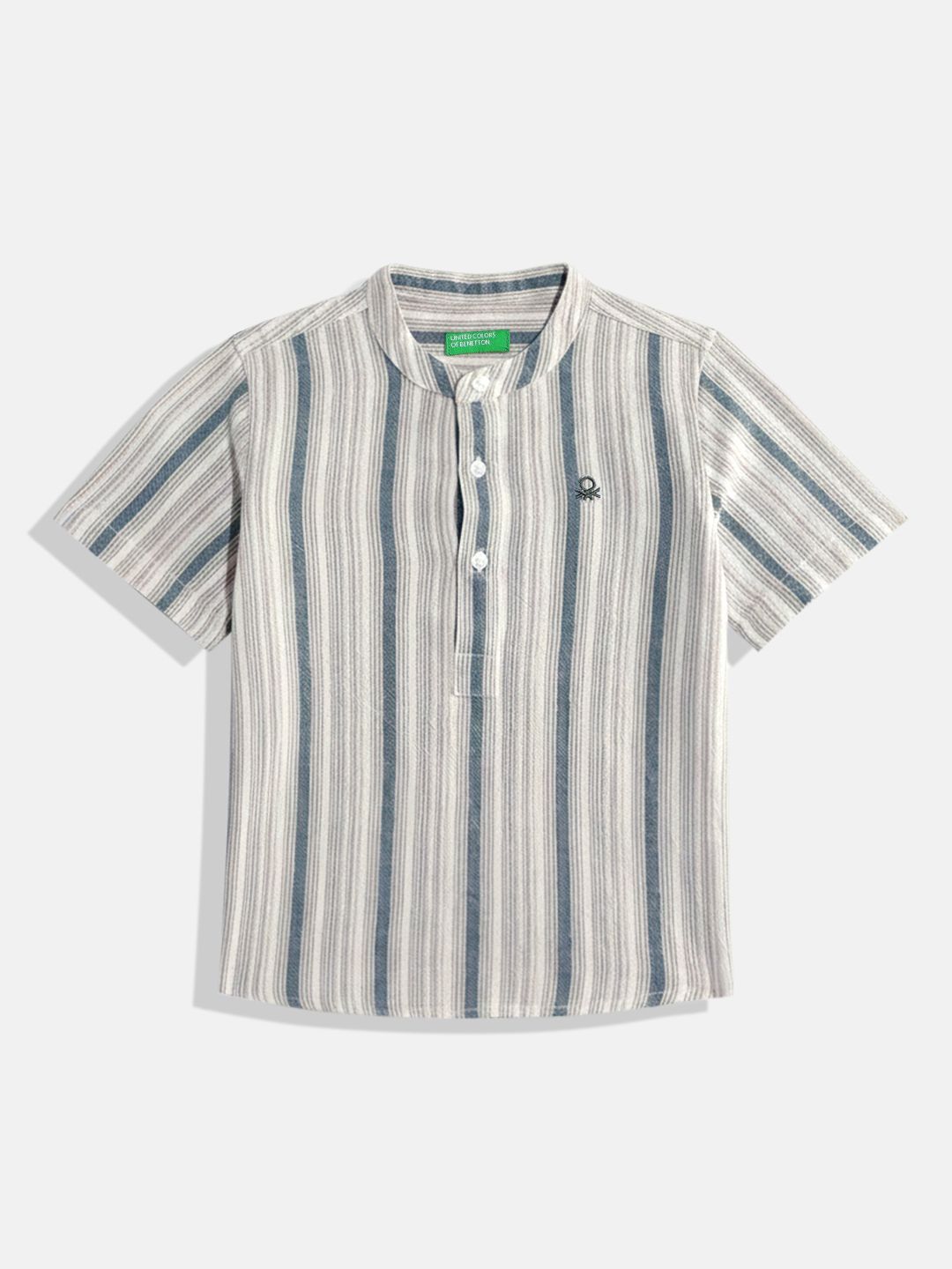 United Colors of Benetton Boys Striped Pure Cotton Casual Shirt-image-21