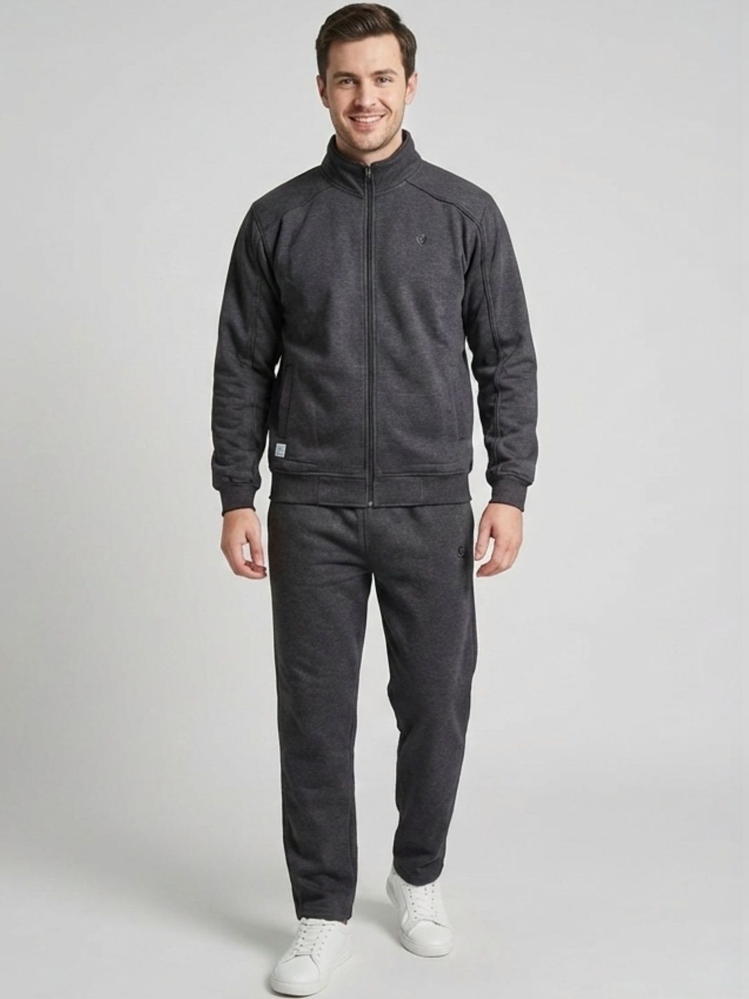SANDPIPER Textured Fleece Mock Collar Tracksuit-picture-38