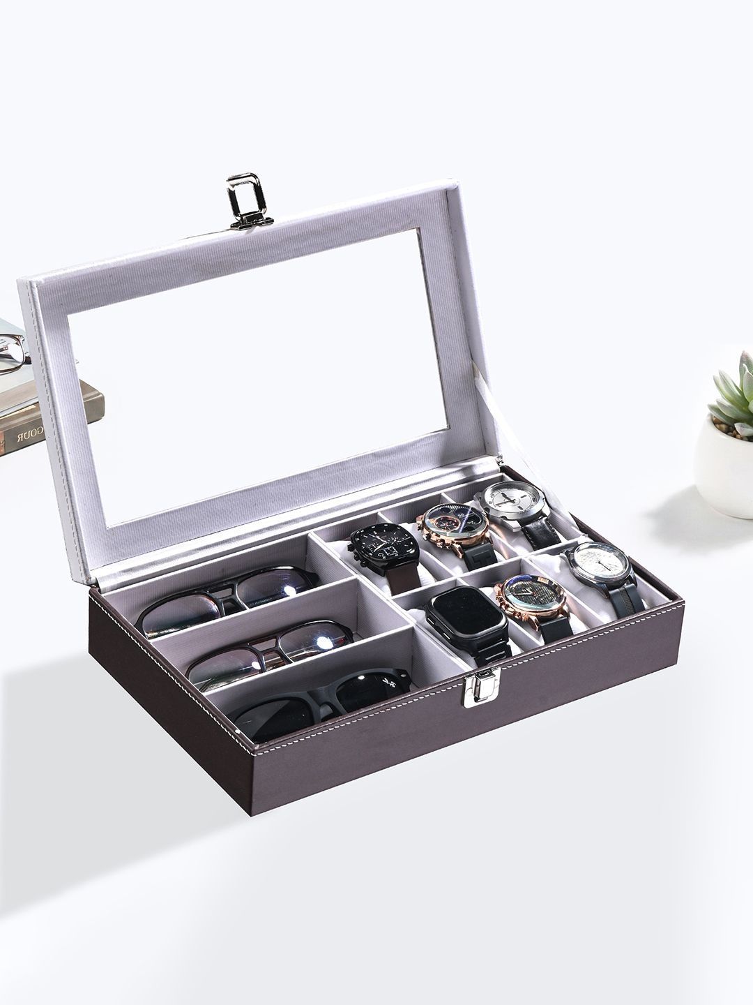 Myntra Elegant Homes Brown Set of 1 Regular Multi-Utility Organisers-picture-48
