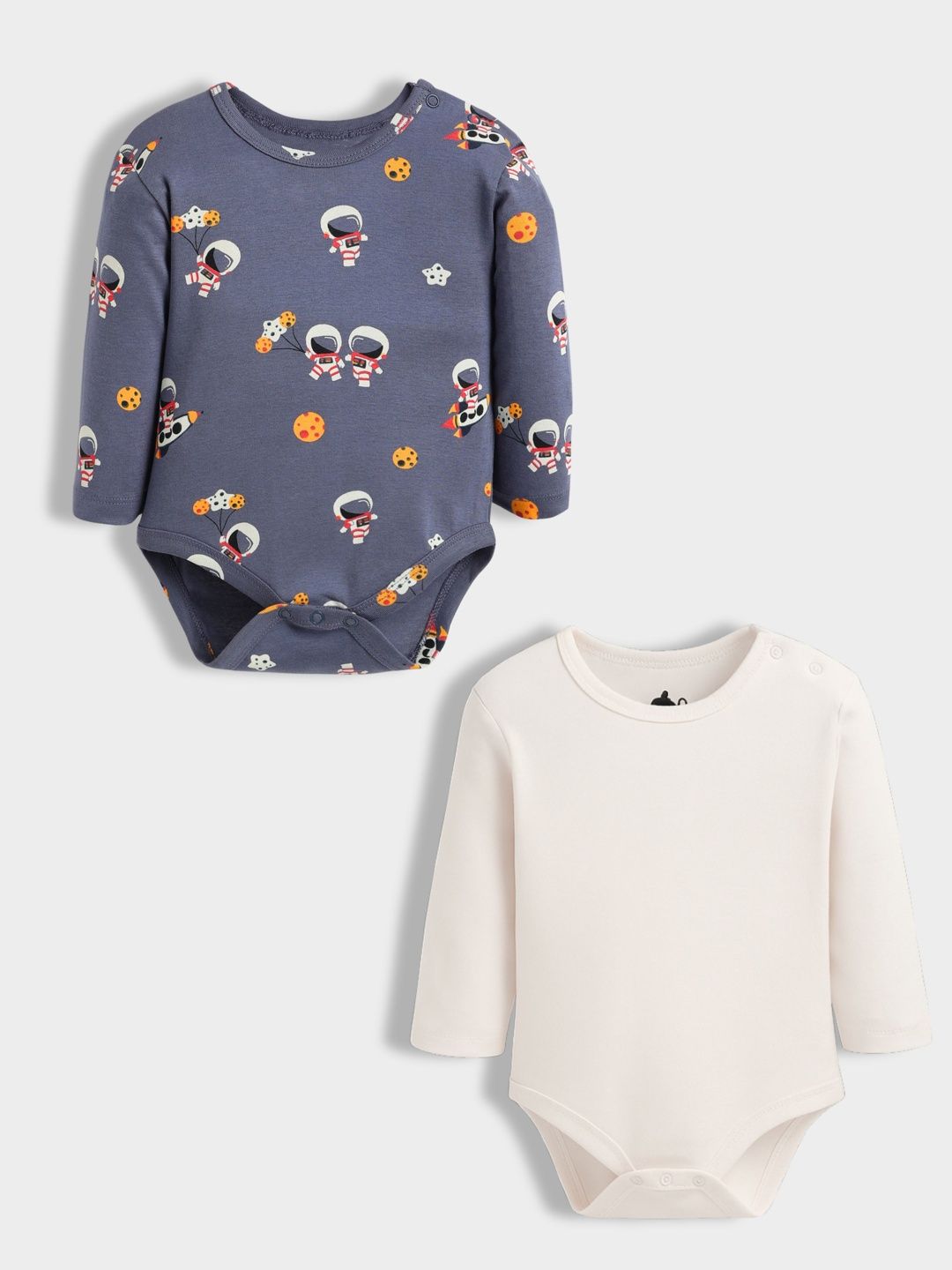 Orange Sugar Infants Pack Of 2 Cotton Bodysuits-picture-16