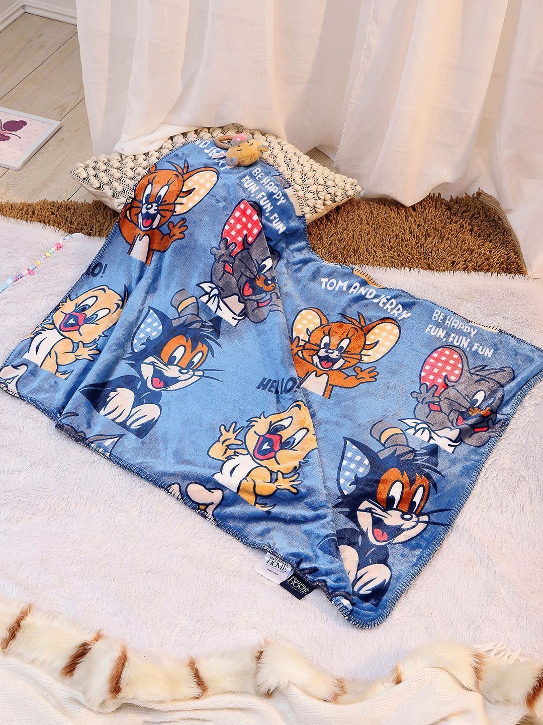 Monte Carlo Blue & Blue Cartoon Characters Mild Winter 550 GSM Blanket-image-26
