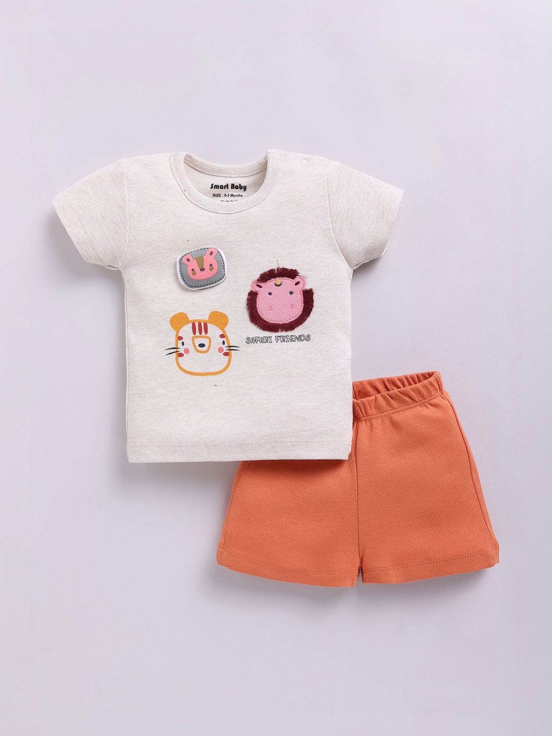 Smart Baby Boys Printed T-shirt with Shorts-picture-10