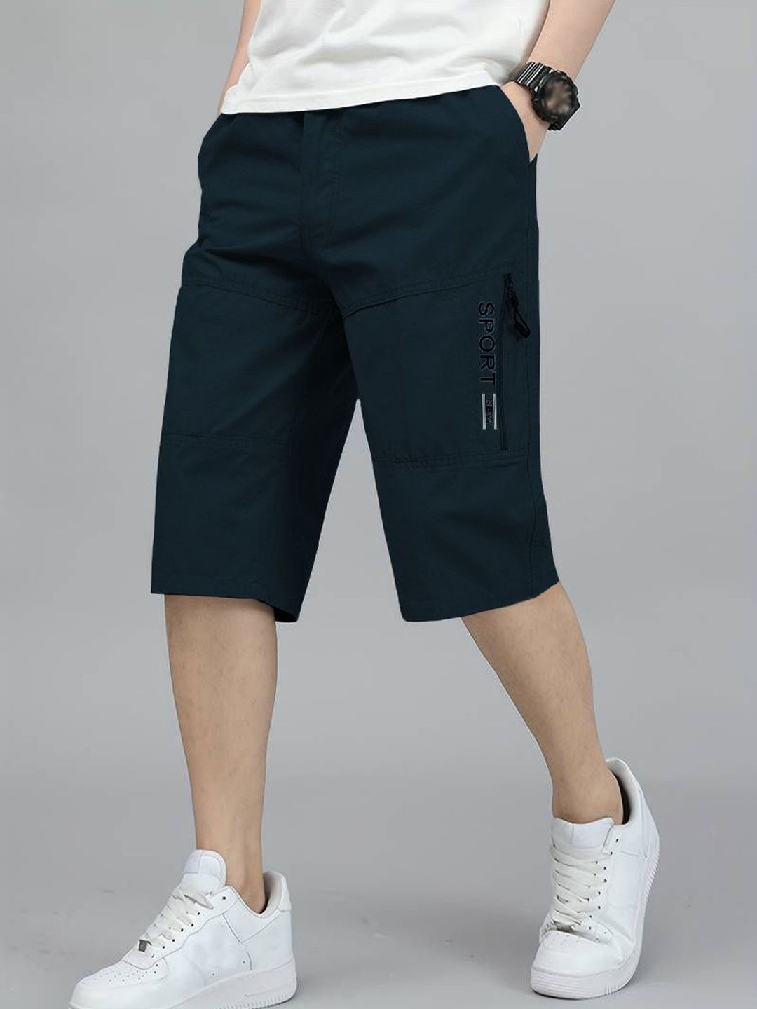 Moda Rapido Men High-Rise Cargo Shorts-picture-16