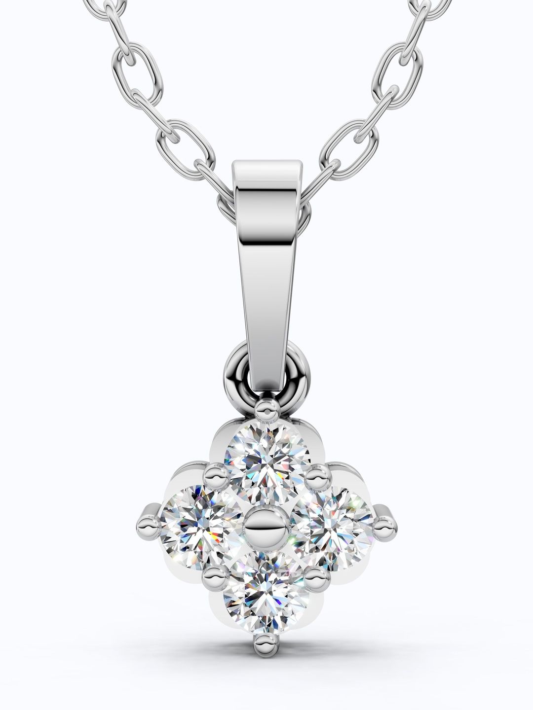 SHOORA DESIGNS 14 KT Gold Elegant Square Floral Cluster Pendant-picture-41