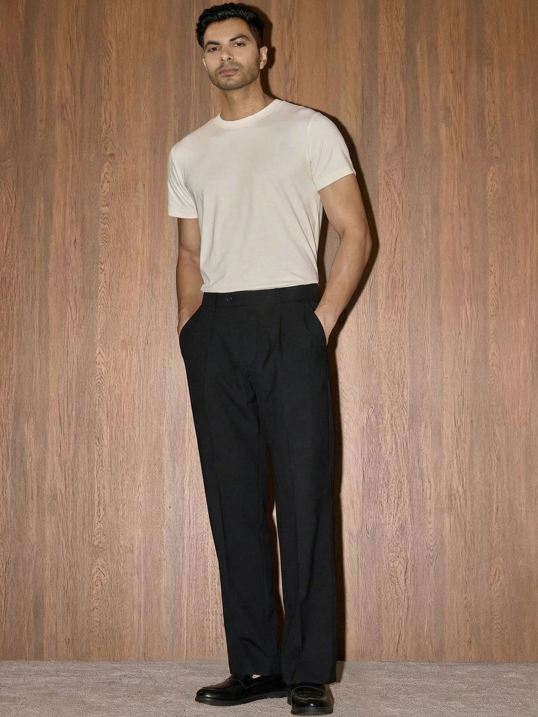 COVE AND LANE Men Relaxed Pleated Trousers-picture-42