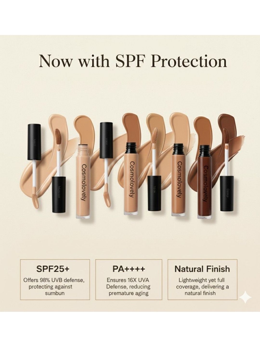 COSMOLOVELY High Coverage Liquid Concealer- 6 ml- Beige-image-4