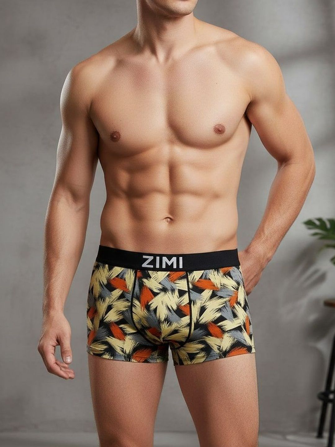 ZIMI LIFESTYLE Printed Mid Rise Trunk-picture-12