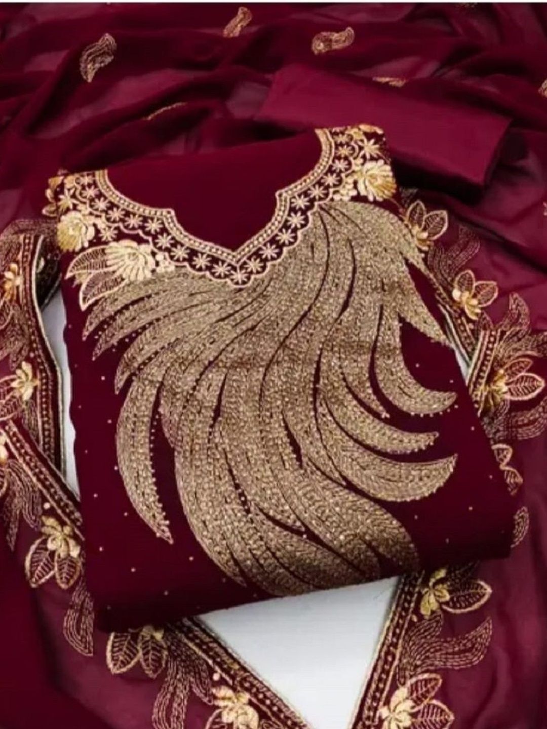 VARNI FABRICS Embroidered Unstitched Dress Material-picture-36