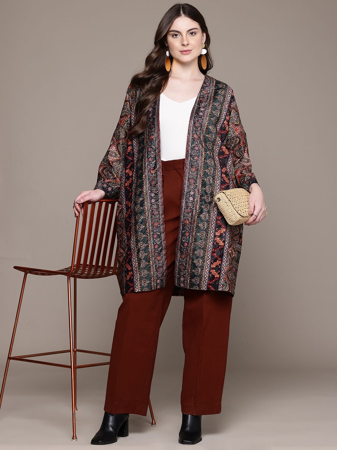 aarke Ritu Kumar Velvet Finish Longline Shrug-picture-33