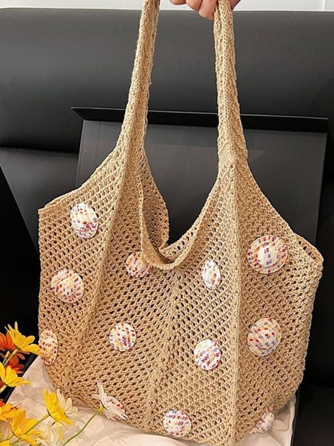 StyleCast Geometric PU Oversized Shopper Tote Bag-picture-33