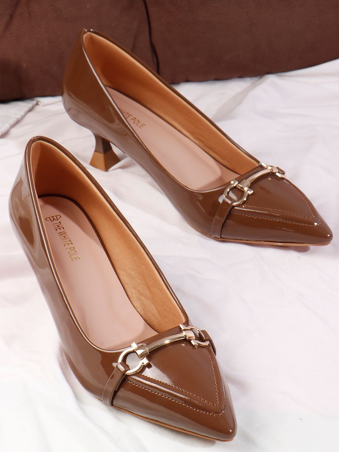 THE WHITE POLE Kitten Pumps with Buckles-picture-43
