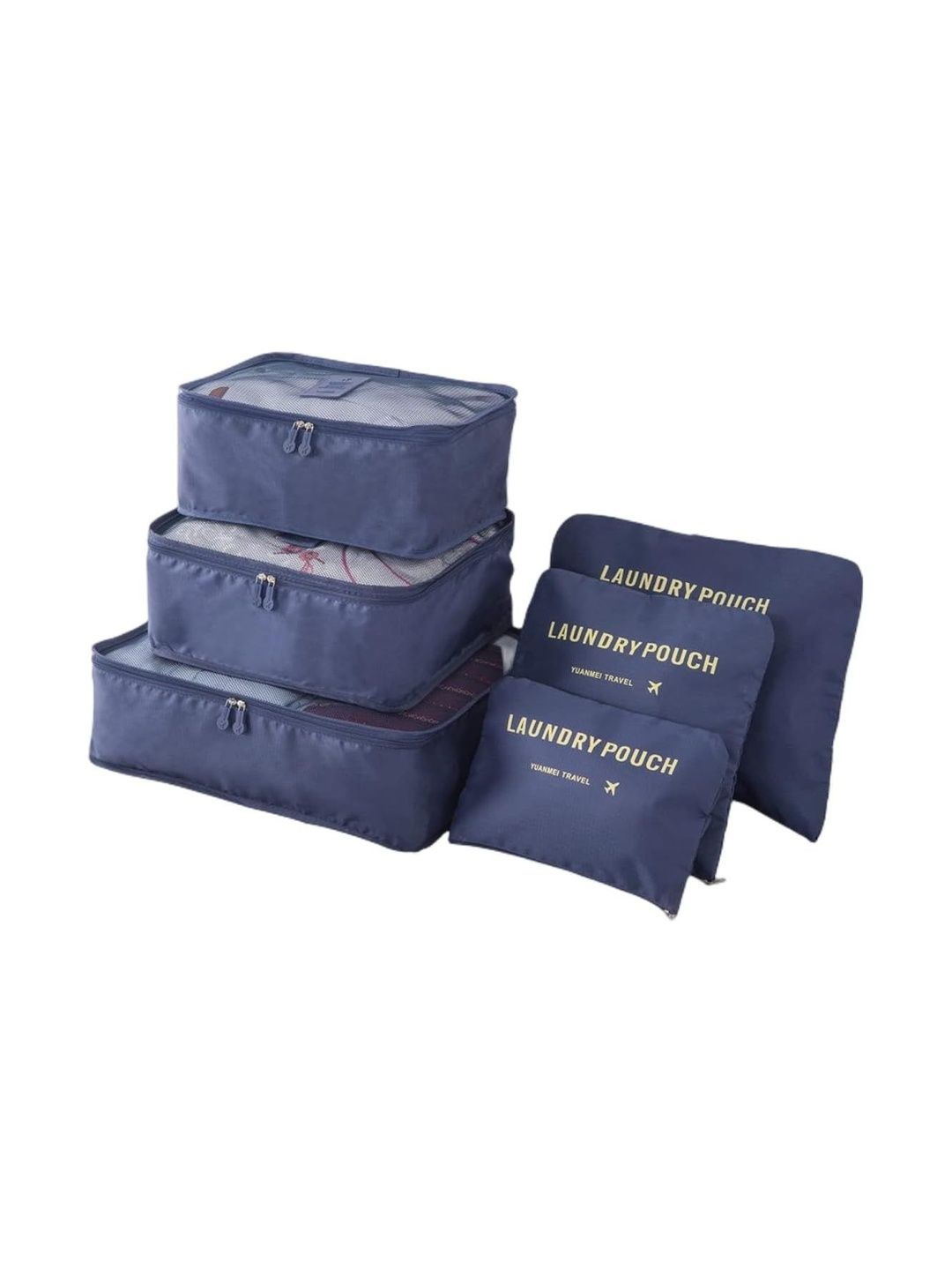 Firstseen Navy Blue Set of 6 Reusable Multi-Utility Organisers-image-34