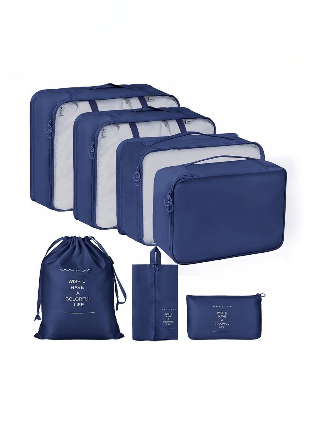 Firstseen Navy Blue Set of 6 Reusable Multi-Utility Organisers-image-31
