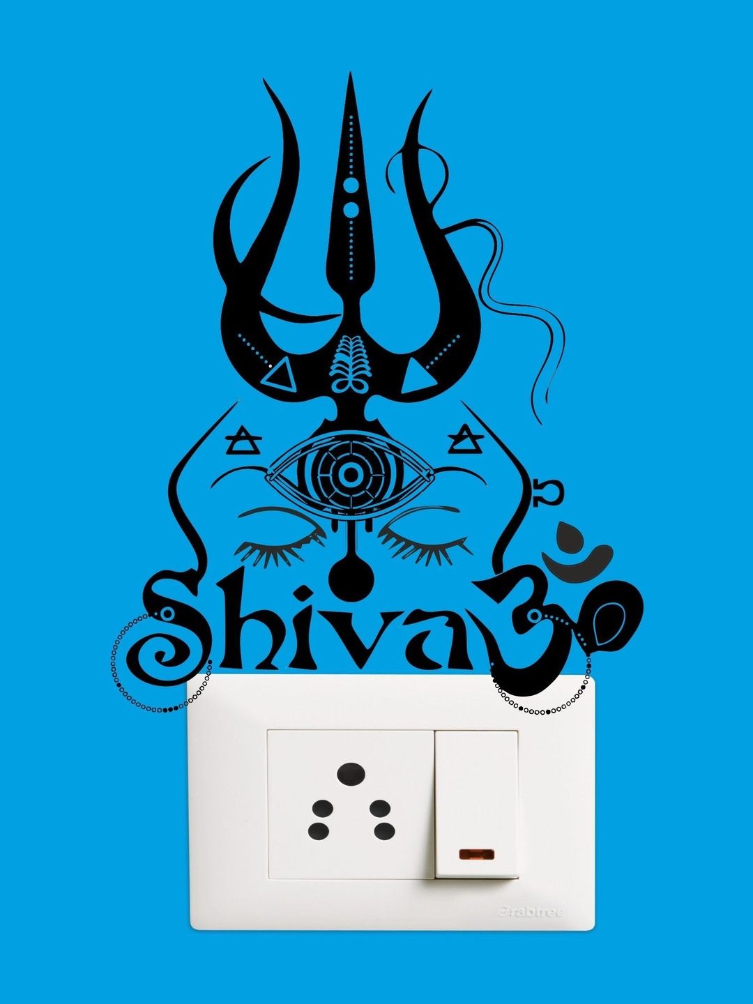 Sai Designs 3-Pcs Black Printed Self-Adhesive Wall Stickers-picture-12