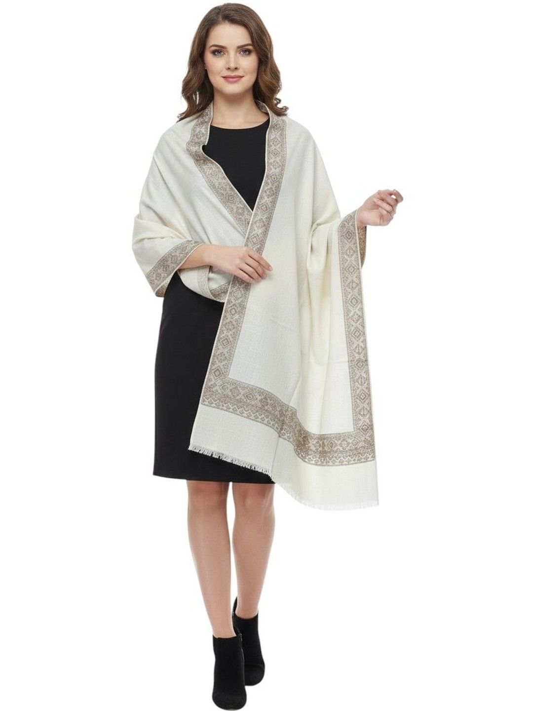 KAVIM Women Embroidered Pashmina Shawl-picture-27