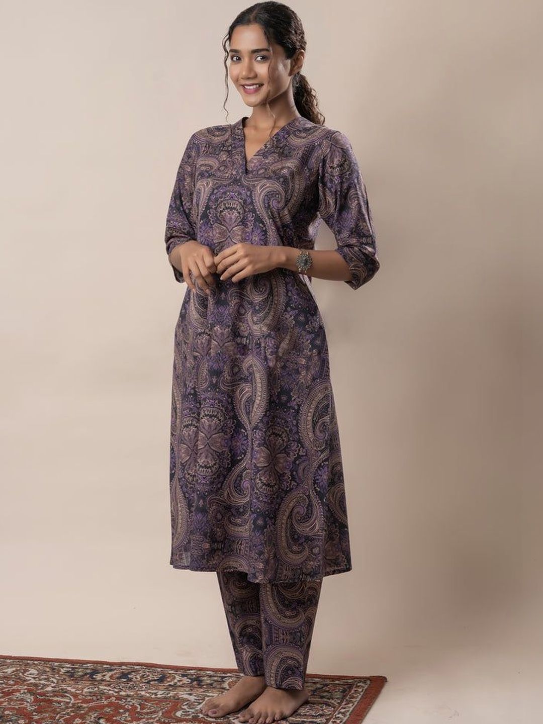 LERIYA FASHION Women Ethnic Motifs Regular Kurta with Trousers-picture-40