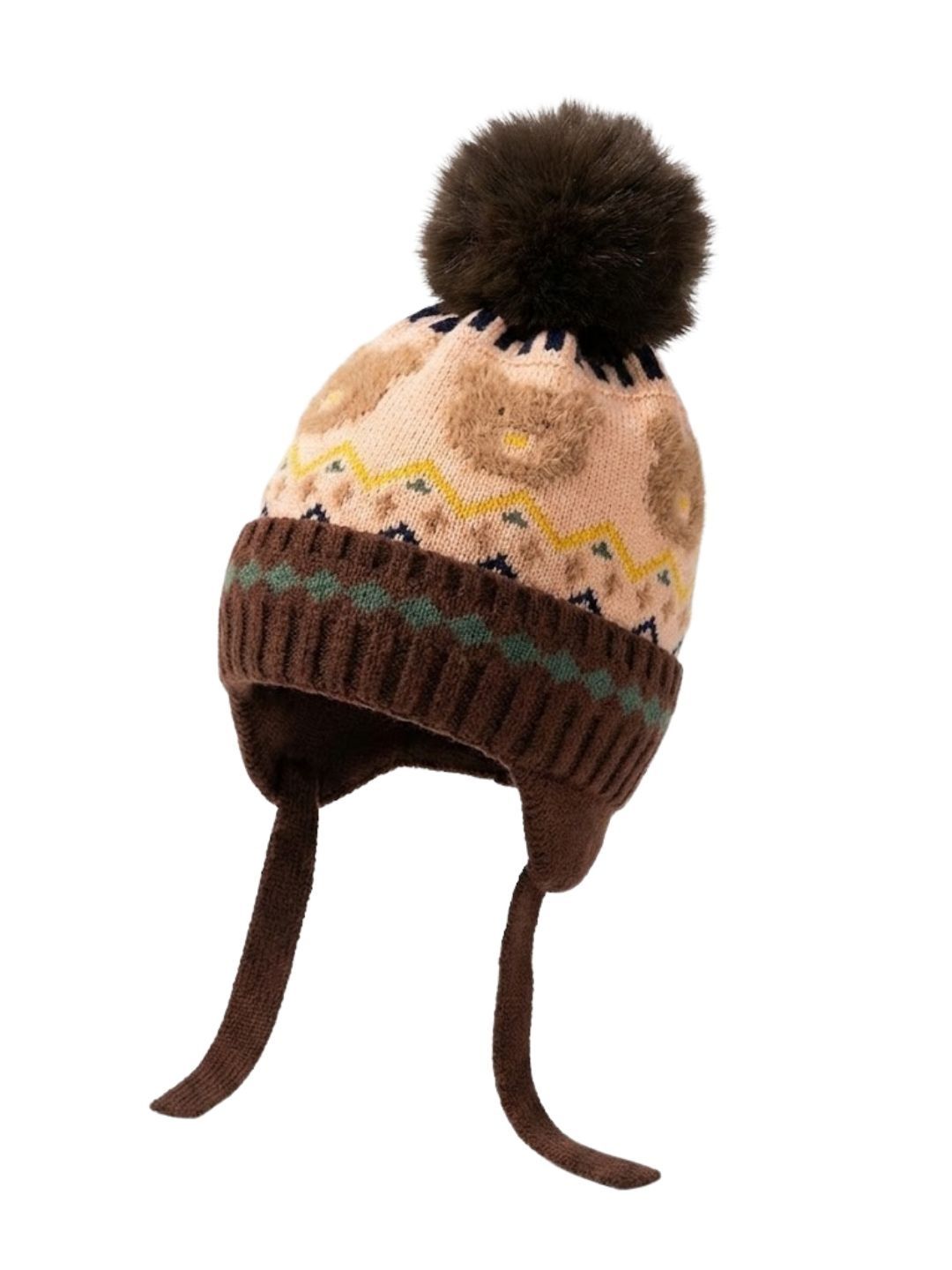 Cdeck Unisex Kids Printed Woollen Beanie-picture-34