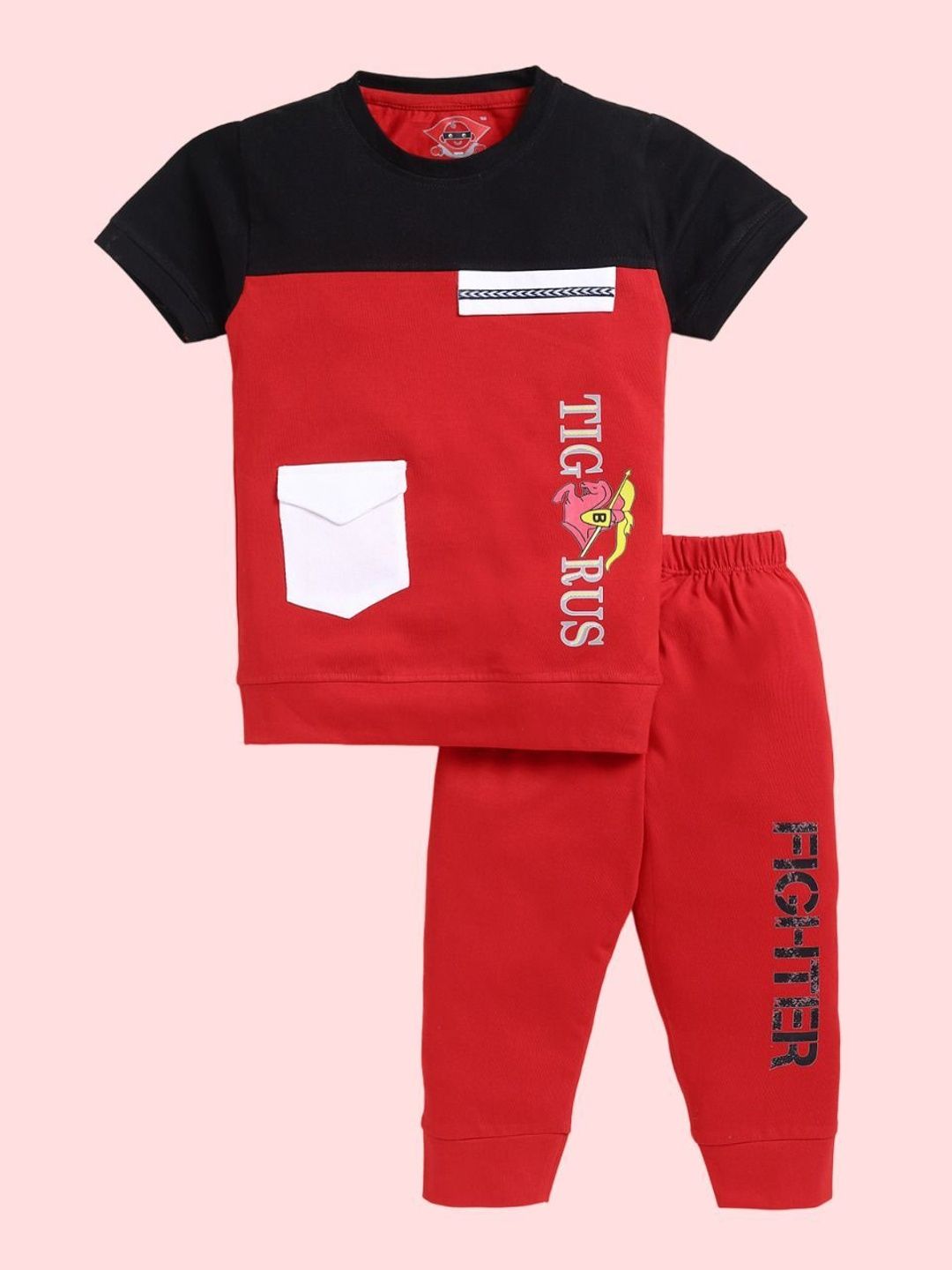 LITTLE FIGHTER Boys Colourblocked T-shirt-picture-31