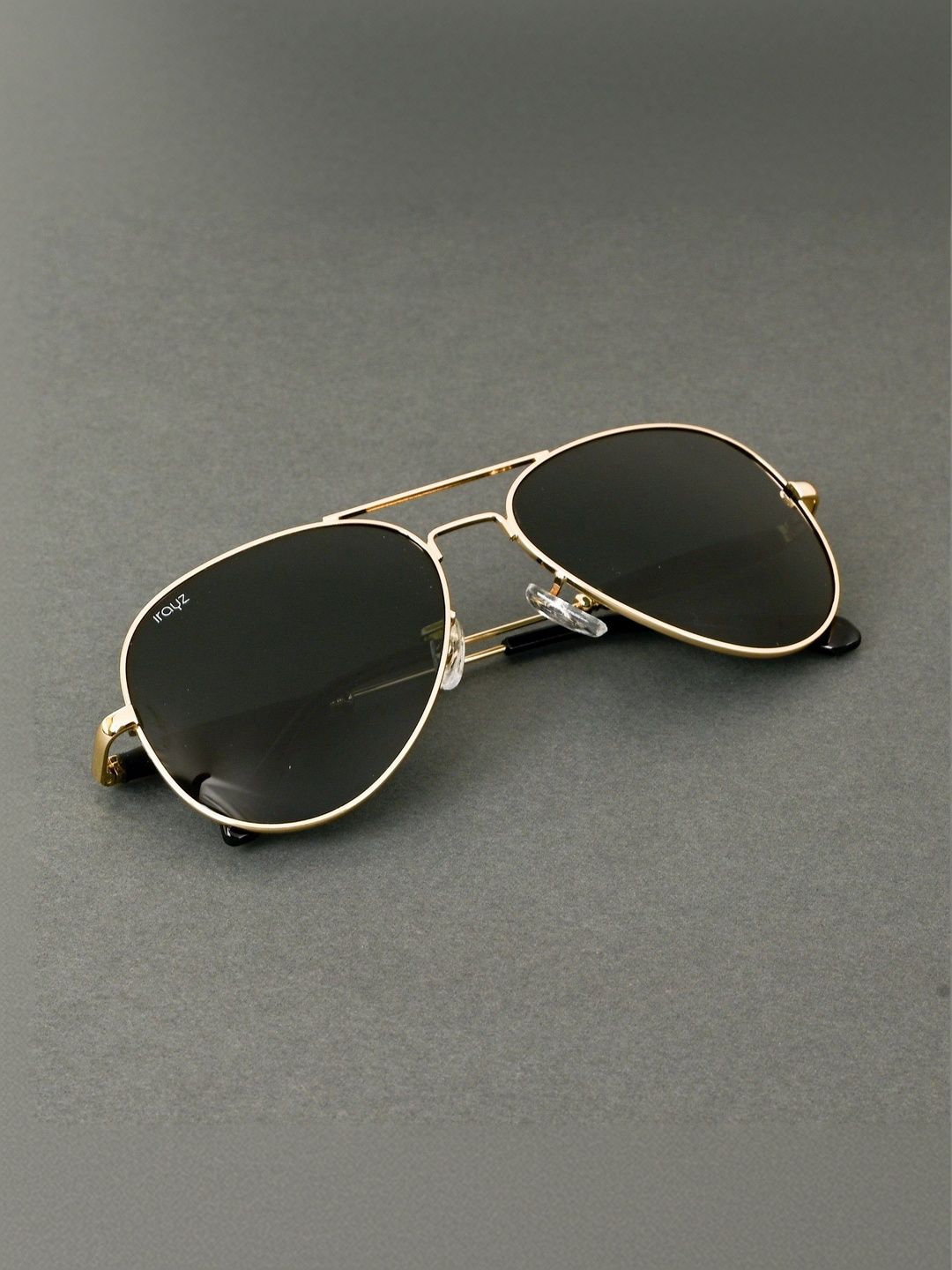 Irayz Unisex Black Lens & Gold-Toned Aviator Sunglasses with-picture-16